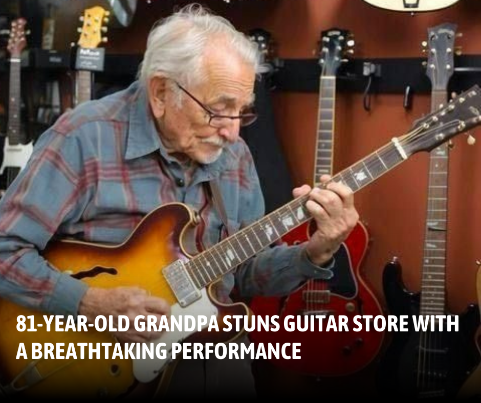 81-Year-Old Grandpa Stuns Guitar Store with a Breathtaking Performance